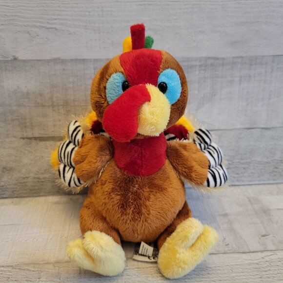 Ganz Webkinz Plush Turkey Stuffed Animal Toy With Colorful Feathers No code - Picture 1 of 5